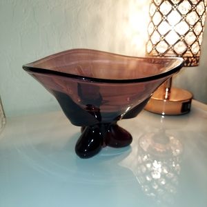 Viking Glass 3 Foil Amethyst Bowl